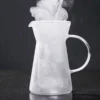 Cafetera de vidrio con filtro de acero