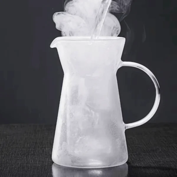 Cafetera de vidrio con filtro de acero