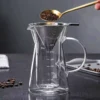 Cafetera de vidrio con filtro de acero